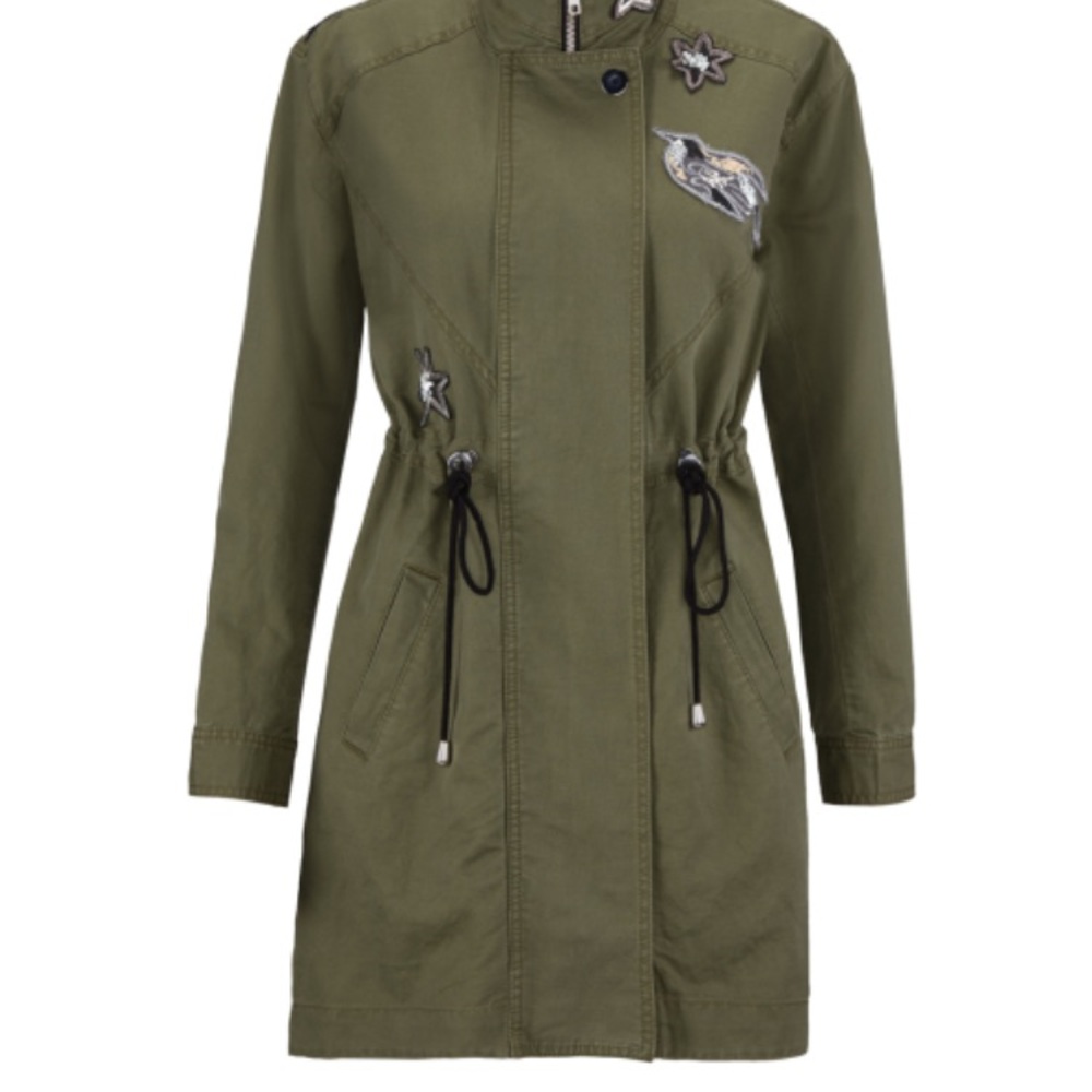 CAbi Green Utility Jacket with Modern Style - S